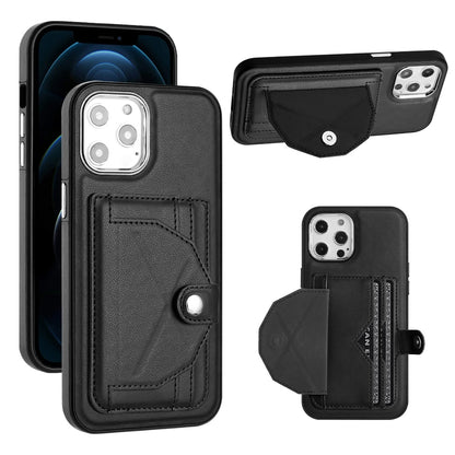 iPhone 12 Pro Max Shockproof Leather Phone Case with Card Holder - Stylish, Durable, and Convenient