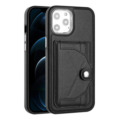 iPhone 12 Pro Max Shockproof Leather Phone Case with Card Holder - Stylish, Durable, and Convenient