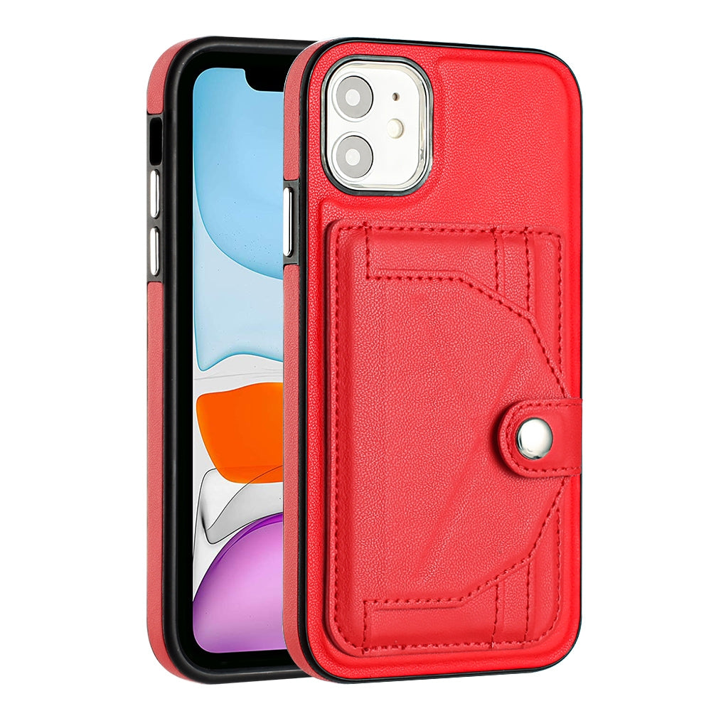 iPhone 11 Shockproof Leather Phone Case with Card Holder - Stylish, Durable, and Convenient