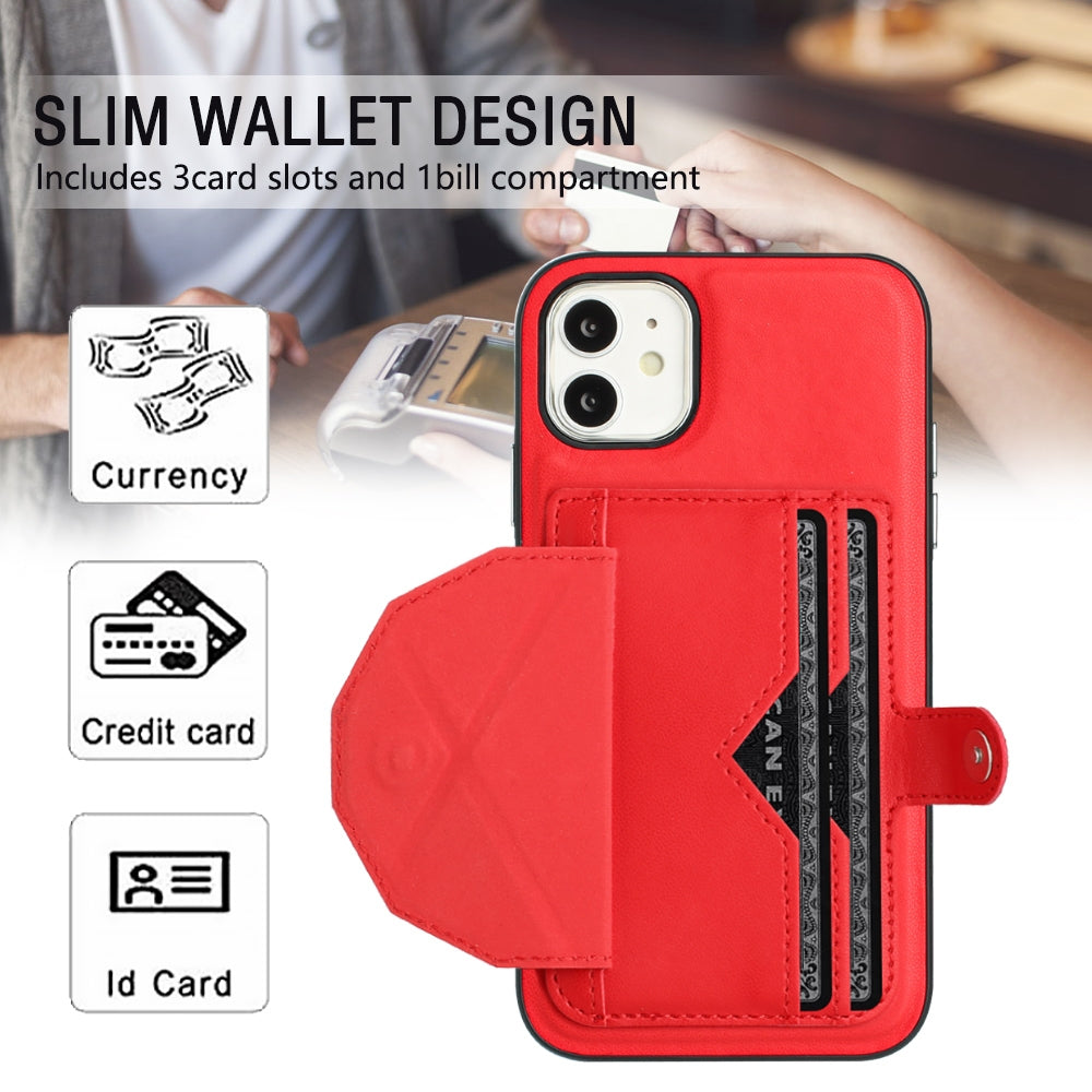 iPhone 11 Shockproof Leather Phone Case with Card Holder - Stylish, Durable, and Convenient