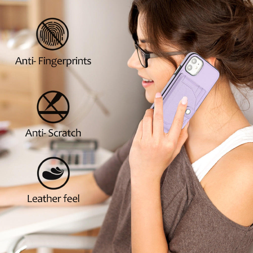 iPhone 11 Shockproof Leather Phone Case with Card Holder - Stylish, Durable, and Convenient