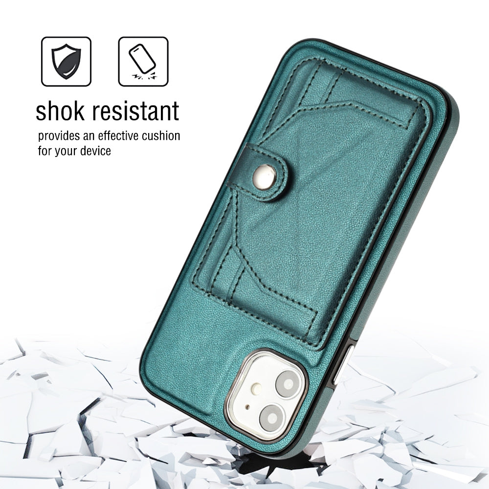 iPhone 11 Shockproof Leather Phone Case with Card Holder - Stylish, Durable, and Convenient