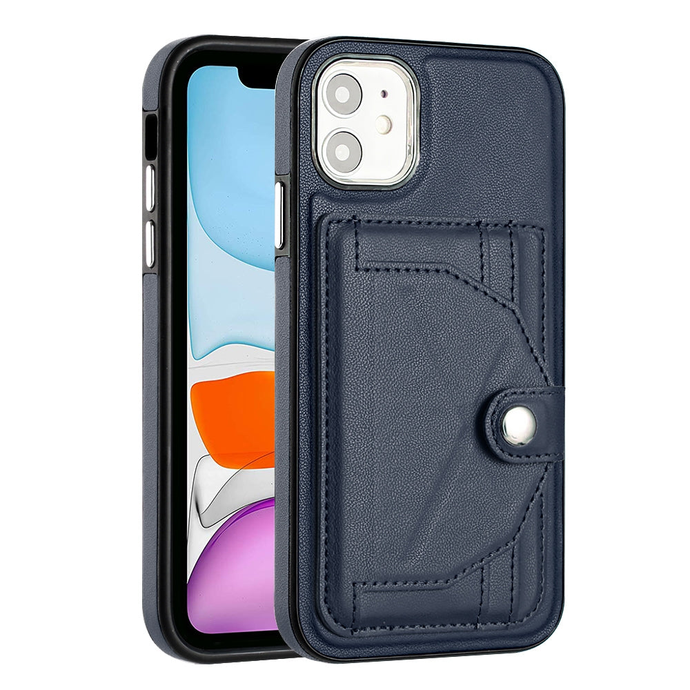 iPhone 11 Shockproof Leather Phone Case with Card Holder - Stylish, Durable, and Convenient