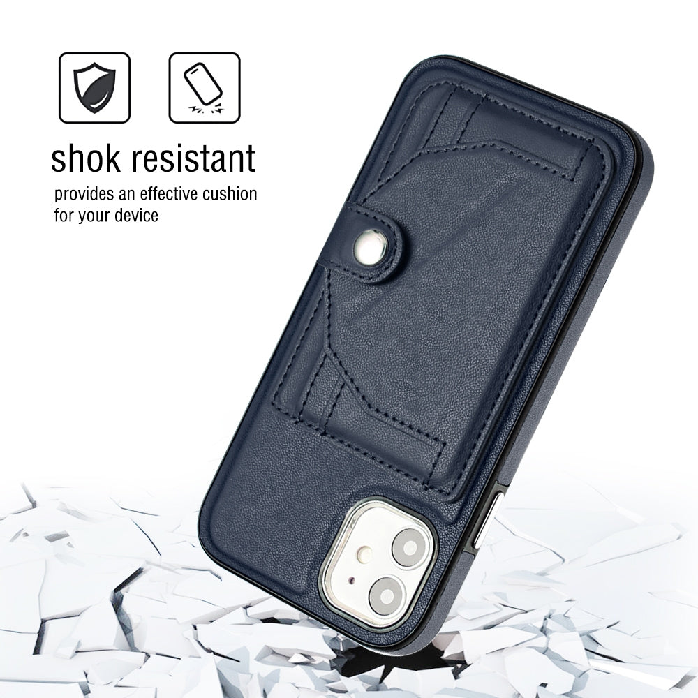 iPhone 11 Shockproof Leather Phone Case with Card Holder - Stylish, Durable, and Convenient