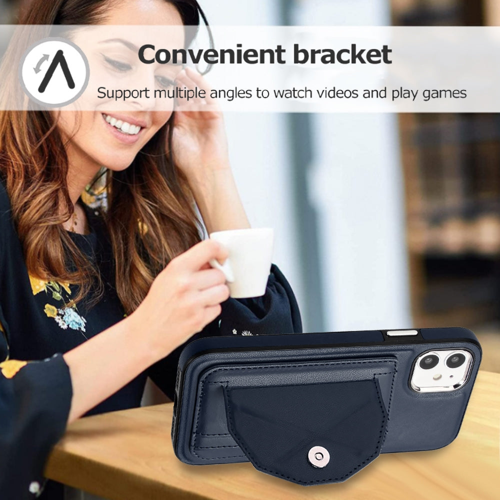 iPhone 11 Shockproof Leather Phone Case with Card Holder - Stylish, Durable, and Convenient
