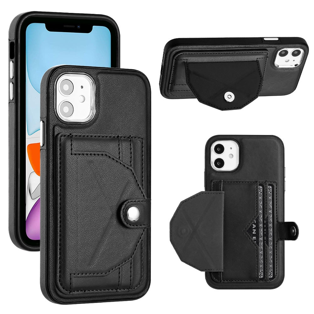 iPhone 11 Shockproof Leather Phone Case with Card Holder - Stylish, Durable, and Convenient