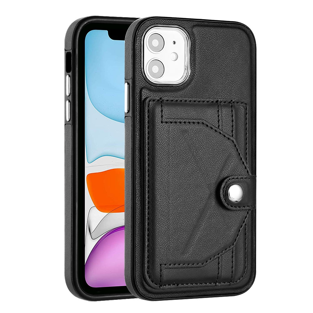 iPhone 11 Shockproof Leather Phone Case with Card Holder - Stylish, Durable, and Convenient