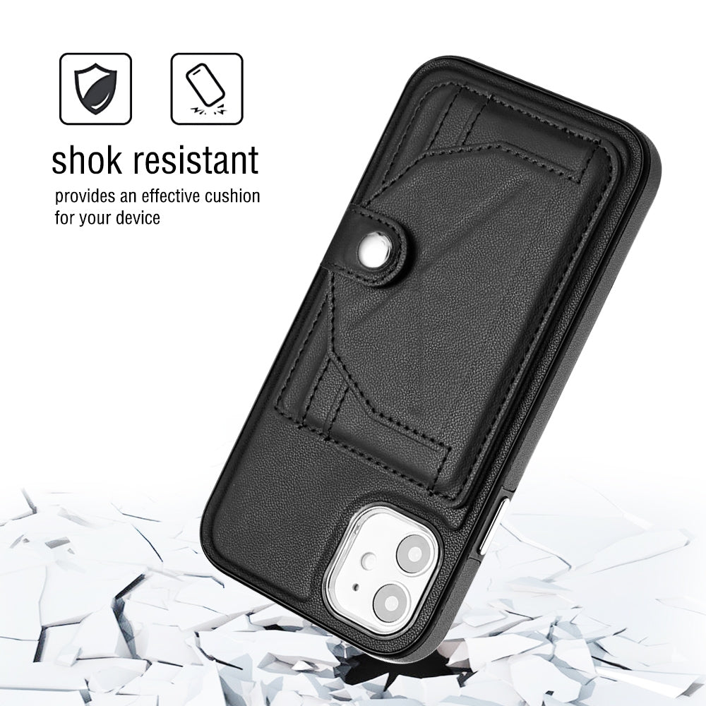 iPhone 11 Shockproof Leather Phone Case with Card Holder - Stylish, Durable, and Convenient