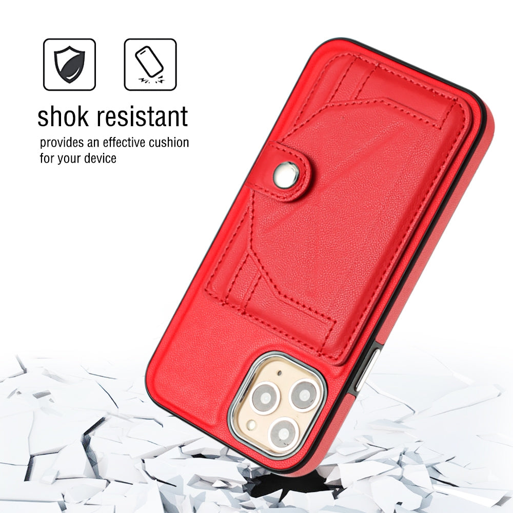 iPhone 11 Pro Shockproof Leather Phone Case with Card Holder - Stylish, Durable, and Convenient
