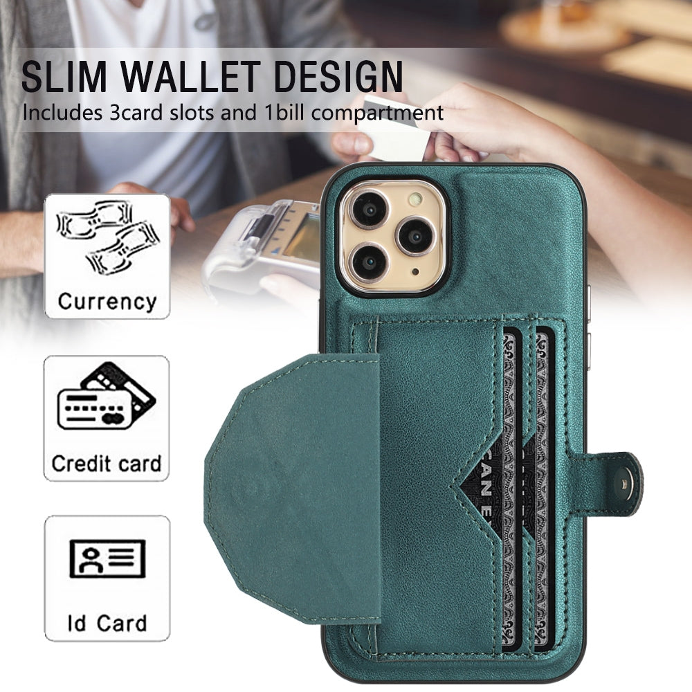 iPhone 11 Pro Shockproof Leather Phone Case with Card Holder - Stylish, Durable, and Convenient