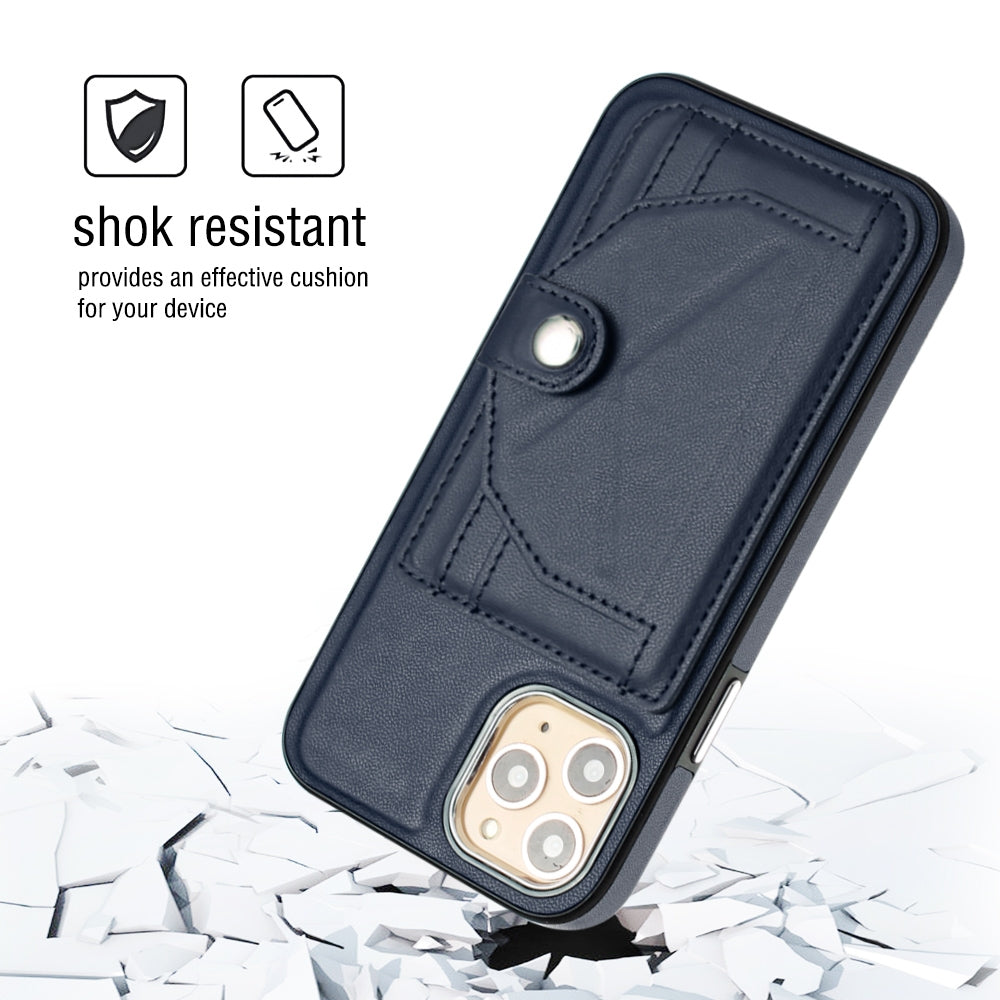 iPhone 11 Pro Shockproof Leather Phone Case with Card Holder - Stylish, Durable, and Convenient