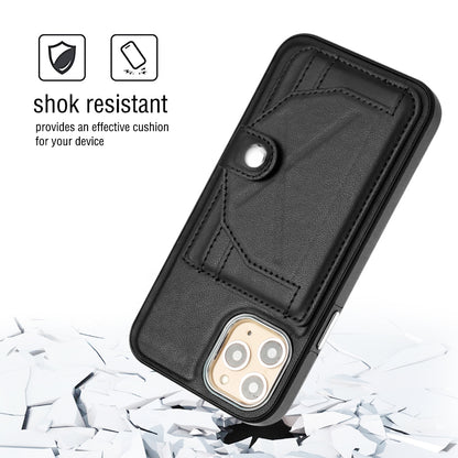 iPhone 11 Pro Shockproof Leather Phone Case with Card Holder - Stylish, Durable, and Convenient
