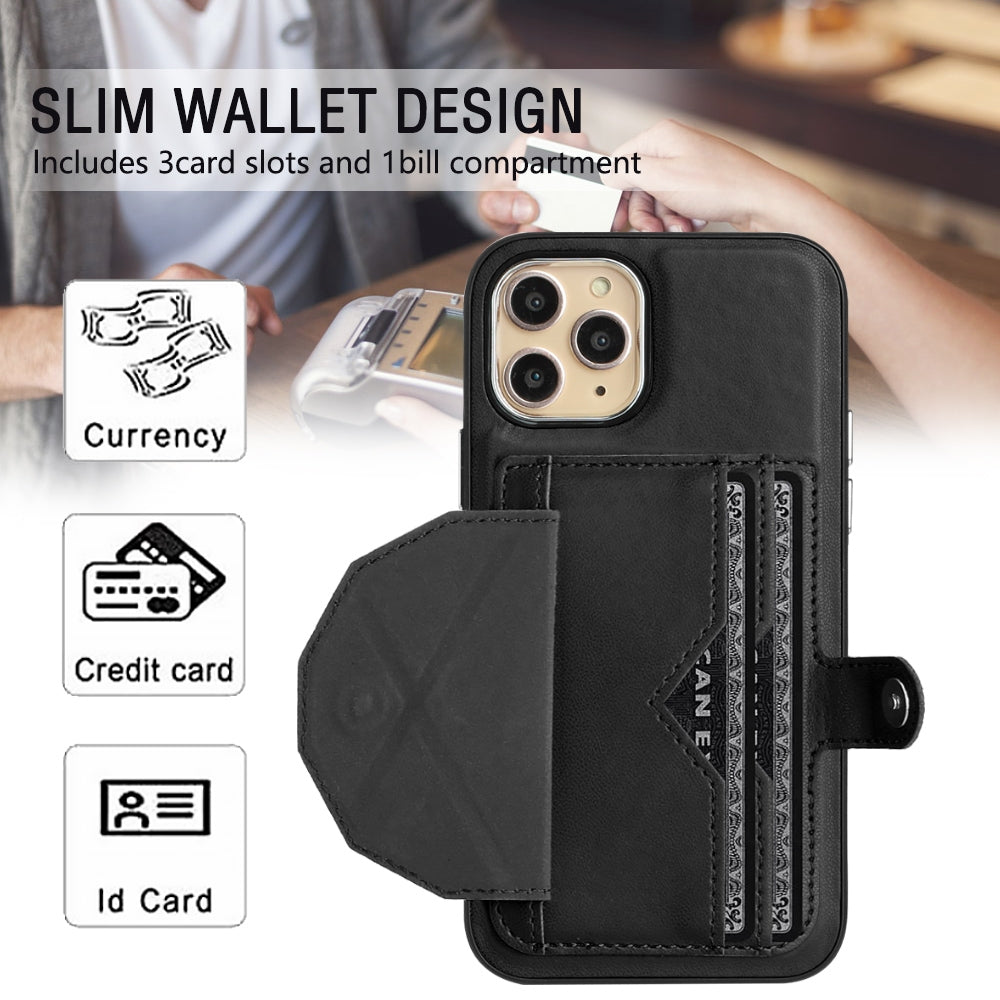 iPhone 11 Pro Shockproof Leather Phone Case with Card Holder - Stylish, Durable, and Convenient