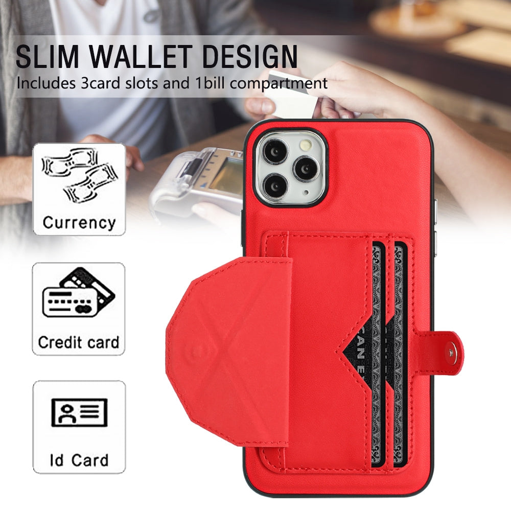 iPhone 11 Pro Max Shockproof Leather Phone Case with Card Holder - Stylish, Durable, and Convenient