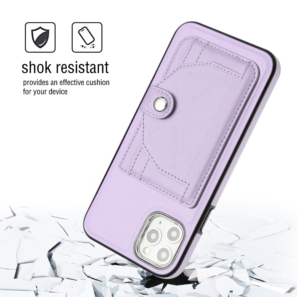 iPhone 11 Pro Max Shockproof Leather Phone Case with Card Holder - Stylish, Durable, and Convenient