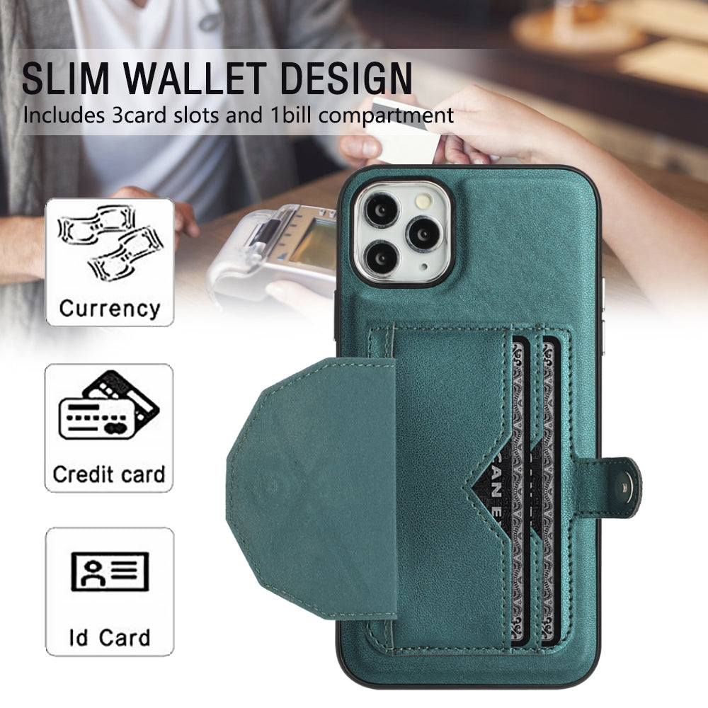 iPhone 11 Pro Max Shockproof Leather Phone Case with Card Holder - Stylish, Durable, and Convenient