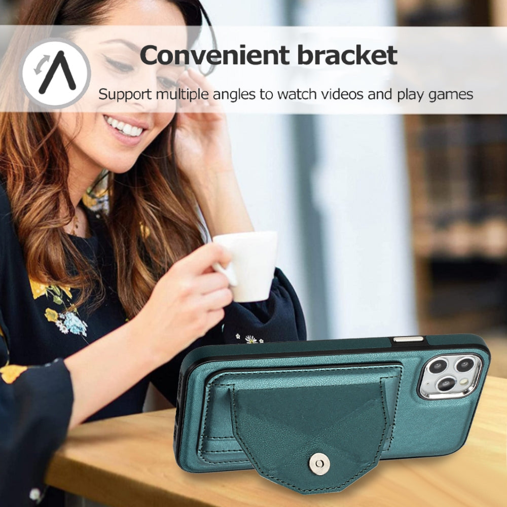 iPhone 11 Pro Max Shockproof Leather Phone Case with Card Holder - Stylish, Durable, and Convenient