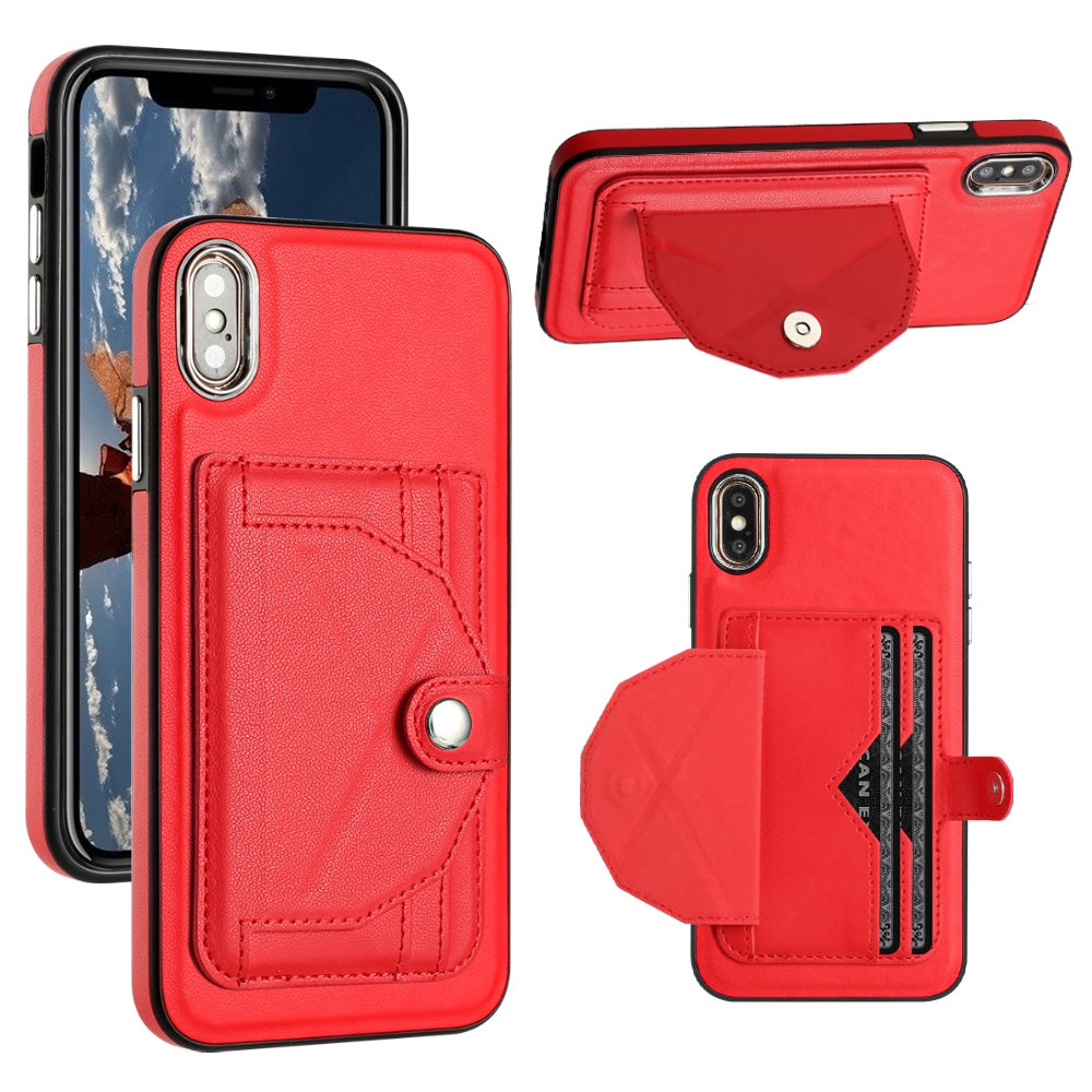 iPhone XS Max Shockproof Leather Phone Case with Card Holder - Stylish, Durable, and Convenient