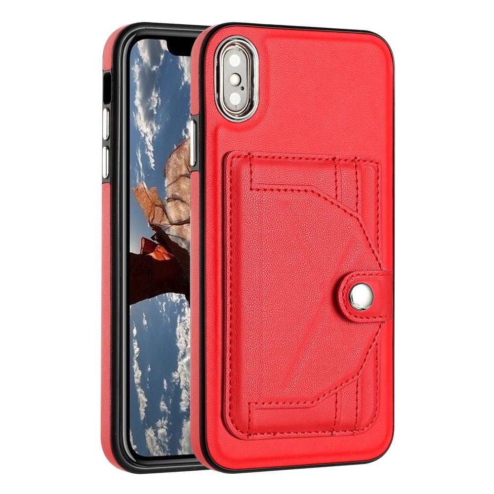 iPhone XS Max Shockproof Leather Phone Case with Card Holder - Stylish, Durable, and Convenient