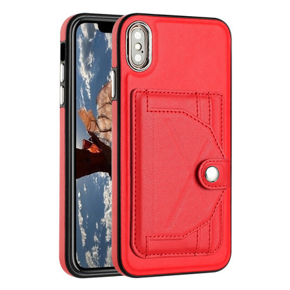 iPhone XS Max Shockproof Leather Phone Case with Card Holder - Stylish, Durable, and Convenient