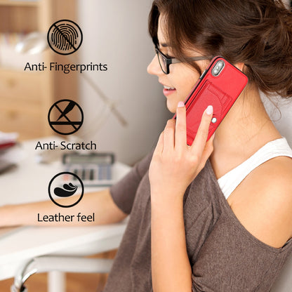 iPhone XS Max Shockproof Leather Phone Case with Card Holder - Stylish, Durable, and Convenient