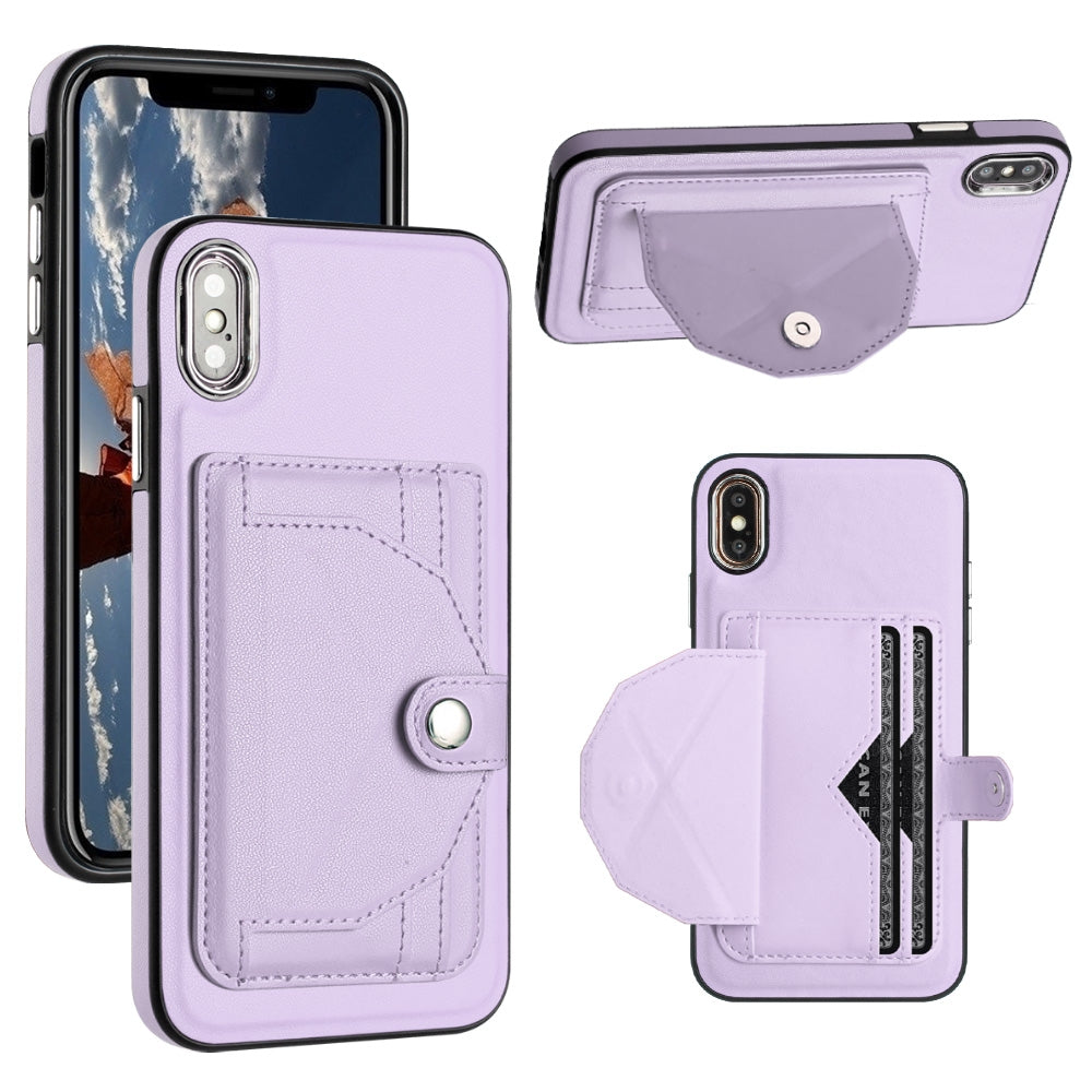 iPhone XS Max Shockproof Leather Phone Case with Card Holder - Stylish, Durable, and Convenient
