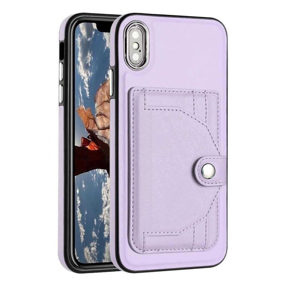 iPhone XS Max Shockproof Leather Phone Case with Card Holder - Stylish, Durable, and Convenient