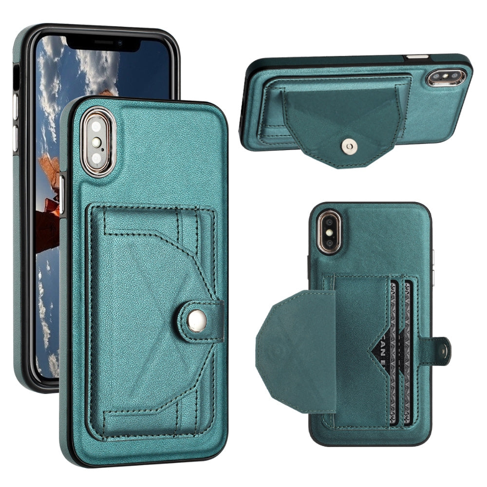 iPhone XS Max Shockproof Leather Phone Case with Card Holder - Stylish, Durable, and Convenient