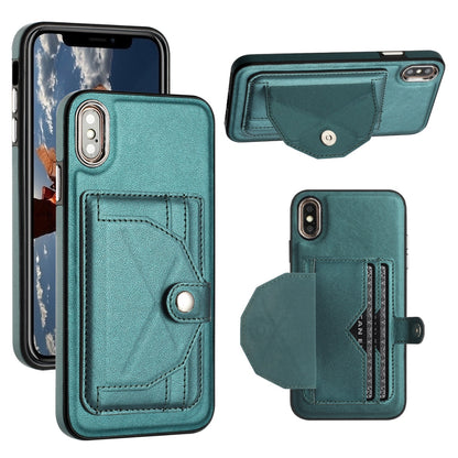 iPhone XS Max Shockproof Leather Phone Case with Card Holder - Stylish, Durable, and Convenient