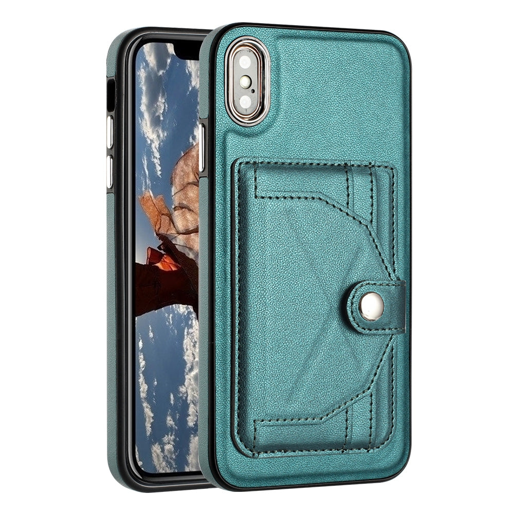 iPhone XS Max Shockproof Leather Phone Case with Card Holder - Stylish, Durable, and Convenient