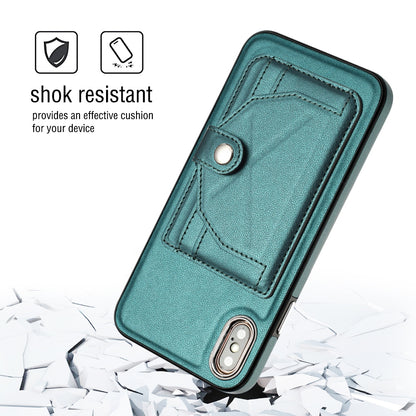 iPhone XS Max Shockproof Leather Phone Case with Card Holder - Stylish, Durable, and Convenient