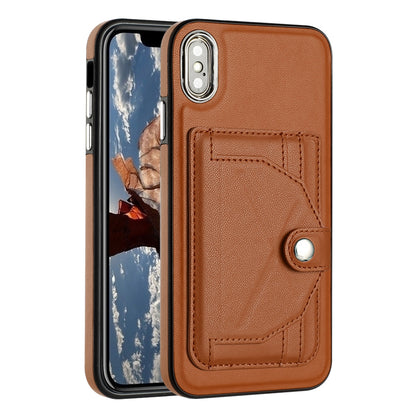 iPhone XS Max Shockproof Leather Phone Case with Card Holder - Stylish, Durable, and Convenient