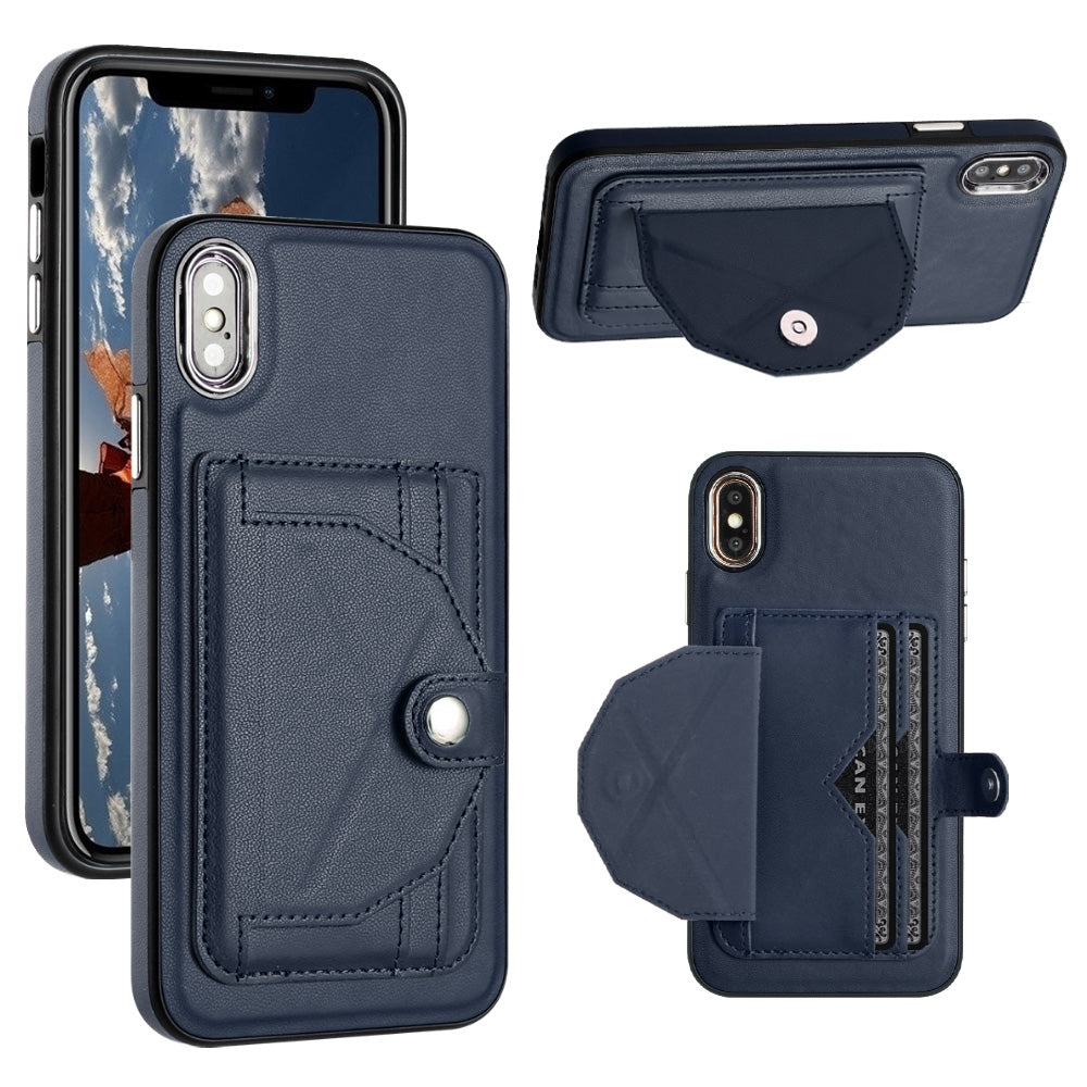 iPhone XS Max Shockproof Leather Phone Case with Card Holder - Stylish, Durable, and Convenient