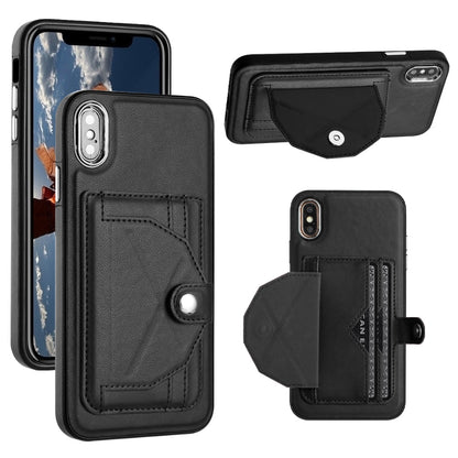 iPhone XS Max Shockproof Leather Phone Case with Card Holder - Stylish, Durable, and Convenient