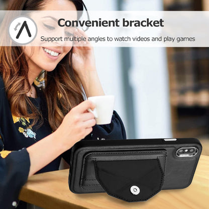 iPhone XS Max Shockproof Leather Phone Case with Card Holder - Stylish, Durable, and Convenient