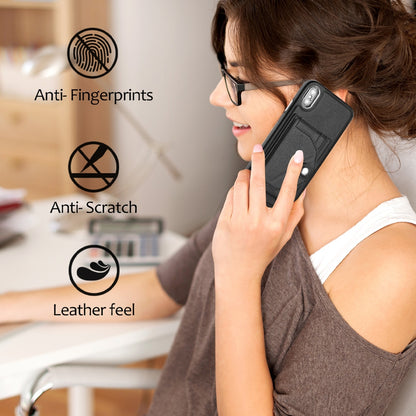 iPhone XS Max Shockproof Leather Phone Case with Card Holder - Stylish, Durable, and Convenient