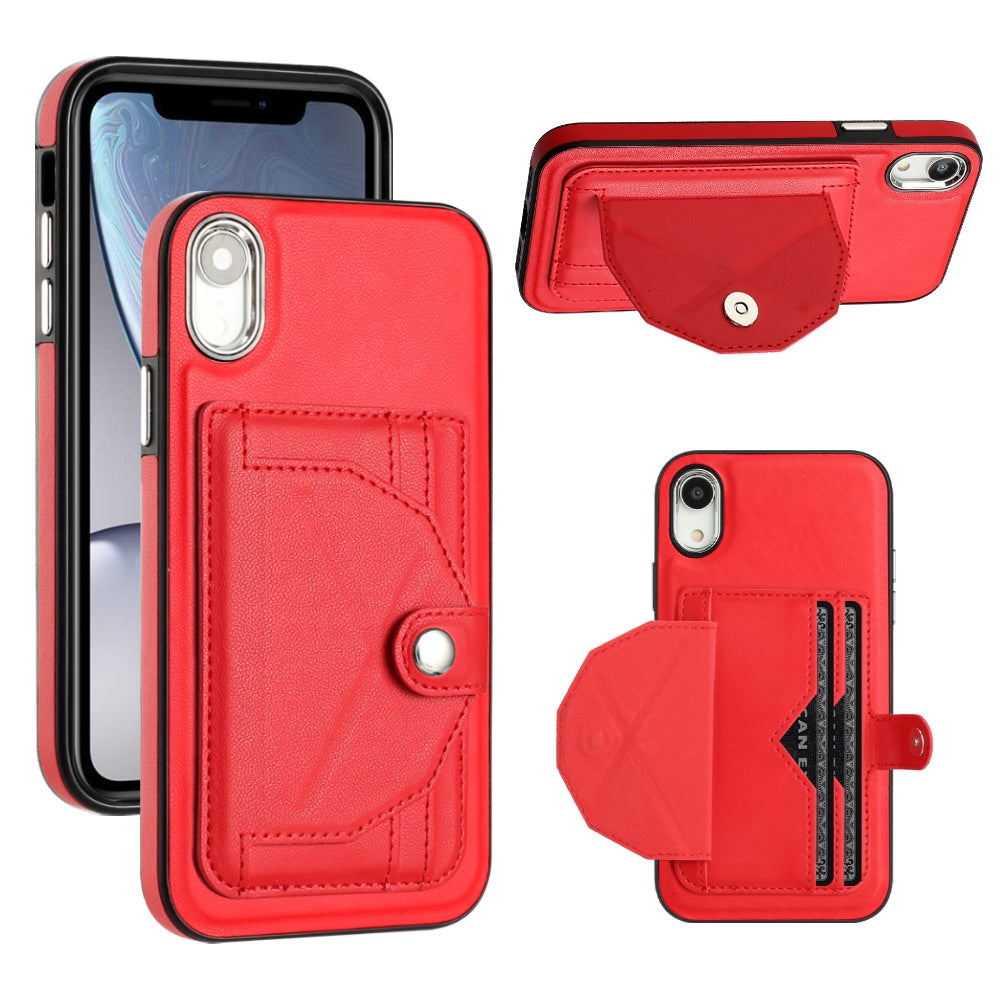 iPhone XR Shockproof Leather Phone Case with Card Holder - Stylish, Durable, and Convenient