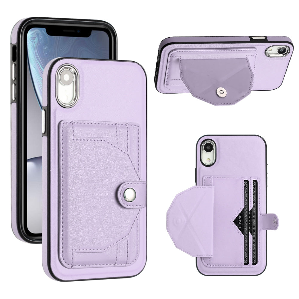 iPhone XR Shockproof Leather Phone Case with Card Holder - Stylish, Durable, and Convenient