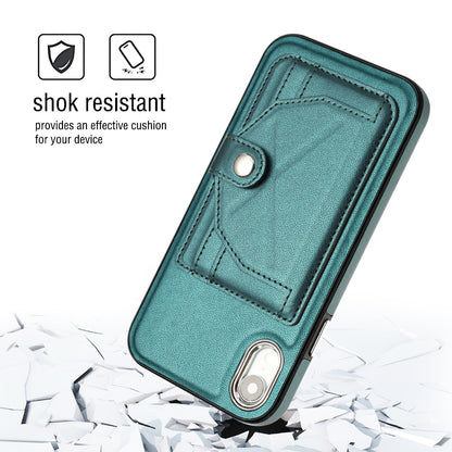 iPhone XR Shockproof Leather Phone Case with Card Holder - Stylish, Durable, and Convenient
