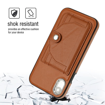 iPhone XR Shockproof Leather Phone Case with Card Holder - Stylish, Durable, and Convenient