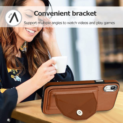 iPhone XR Shockproof Leather Phone Case with Card Holder - Stylish, Durable, and Convenient