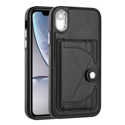 iPhone XR Shockproof Leather Phone Case with Card Holder - Stylish, Durable, and Convenient