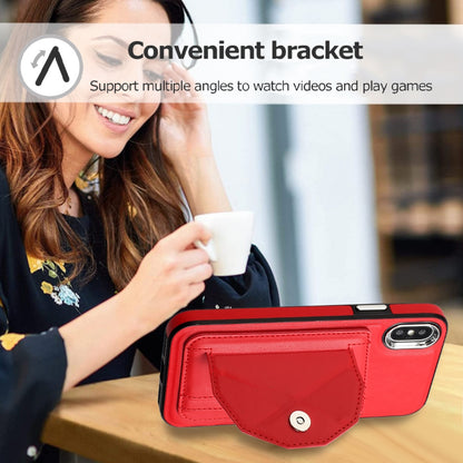 iPhone X Shockproof Leather Phone Case with Card Holder - Stylish, Durable, and Convenient