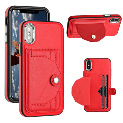 iPhone XS Shockproof Leather Phone Case with Card Holder - Stylish, Durable, and Convenient