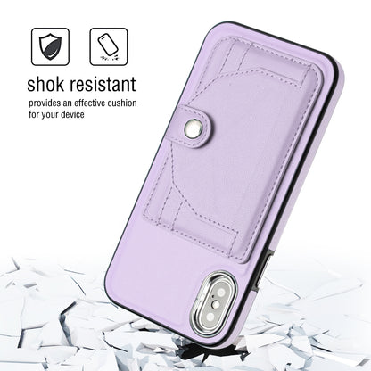 iPhone XS Shockproof Leather Phone Case with Card Holder - Stylish, Durable, and Convenient
