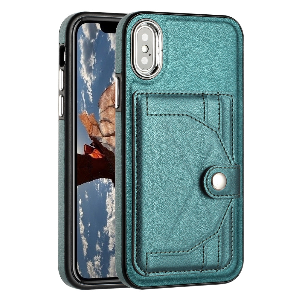 iPhone X Shockproof Leather Phone Case with Card Holder - Stylish, Durable, and Convenient