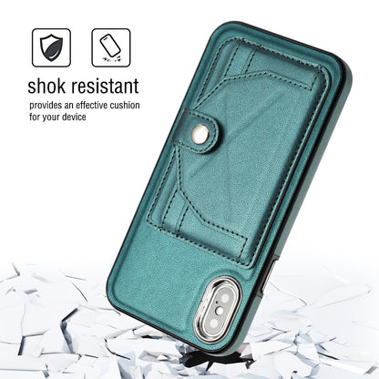 iPhone X Shockproof Leather Phone Case with Card Holder - Stylish, Durable, and Convenient