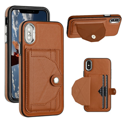 iPhone X Shockproof Leather Phone Case with Card Holder - Stylish, Durable, and Convenient
