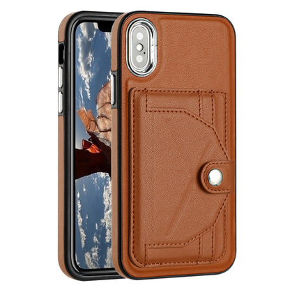 iPhone X Shockproof Leather Phone Case with Card Holder - Stylish, Durable, and Convenient