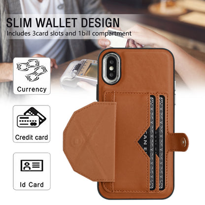 iPhone X Shockproof Leather Phone Case with Card Holder - Stylish, Durable, and Convenient